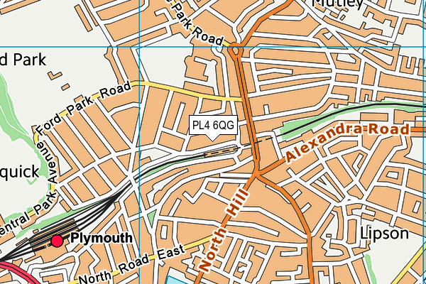 PL4 6QG map - OS VectorMap District (Ordnance Survey) PL4 6QG map - OS VectorMap District (Ordnance Survey)