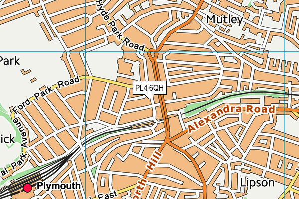 PL4 6QH map - OS VectorMap District (Ordnance Survey) PL4 6QH map - OS VectorMap District (Ordnance Survey)