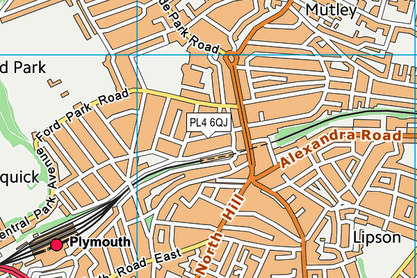 PL4 6QJ map - OS VectorMap District (Ordnance Survey) PL4 6QJ map - OS VectorMap District (Ordnance Survey)
