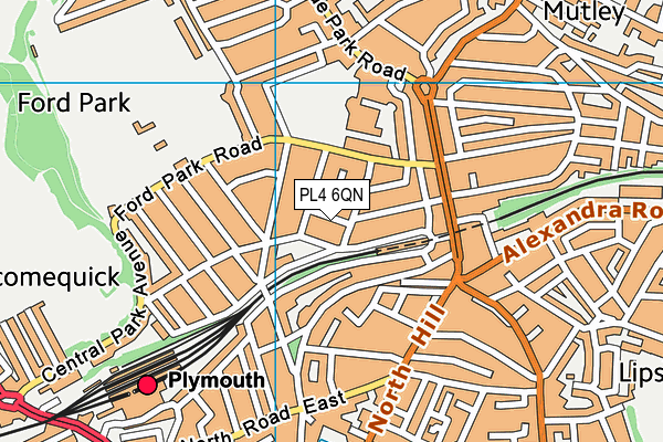 PL4 6QN map - OS VectorMap District (Ordnance Survey)