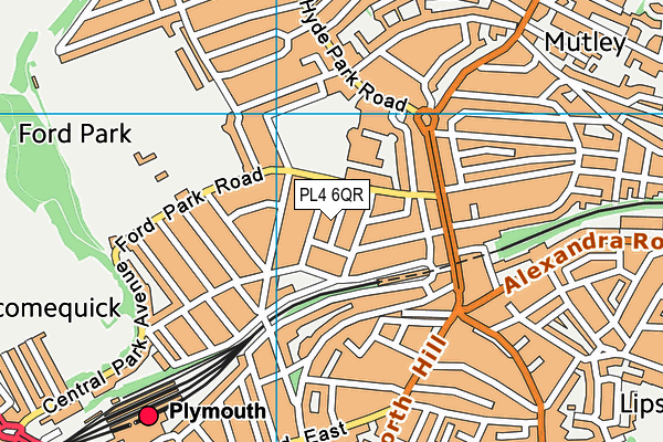 PL4 6QR map - OS VectorMap District (Ordnance Survey) PL4 6QR map - OS VectorMap District (Ordnance Survey)