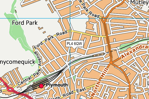 PL4 6QW map - OS VectorMap District (Ordnance Survey) PL4 6QW map - OS VectorMap District (Ordnance Survey)