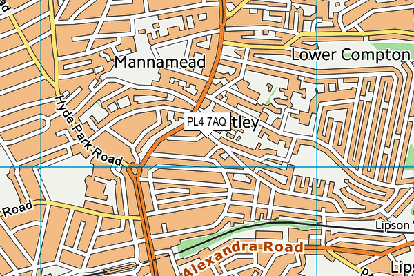 PL4 7AQ map - OS VectorMap District (Ordnance Survey) PL4 7AQ map - OS VectorMap District (Ordnance Survey)