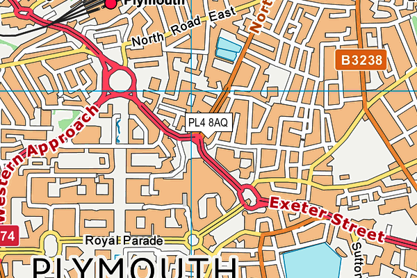 PL4 8AQ map - OS VectorMap District (Ordnance Survey) PL4 8AQ map - OS VectorMap District (Ordnance Survey)