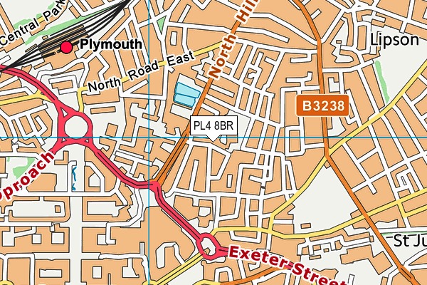 PL4 8BR map - OS VectorMap District (Ordnance Survey) PL4 8BR map - OS VectorMap District (Ordnance Survey)