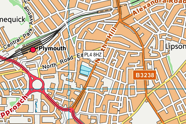 PL4 8HZ map - OS VectorMap District (Ordnance Survey) PL4 8HZ map - OS VectorMap District (Ordnance Survey)