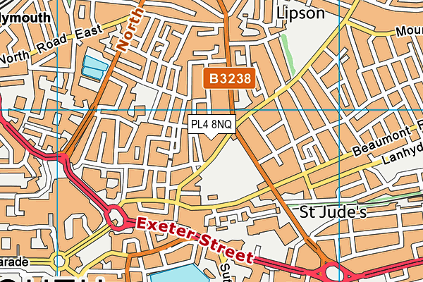 PL4 8NQ map - OS VectorMap District (Ordnance Survey) PL4 8NQ map - OS VectorMap District (Ordnance Survey)