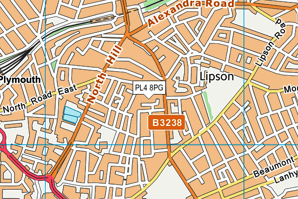 PL4 8PG map - OS VectorMap District (Ordnance Survey) PL4 8PG map - OS VectorMap District (Ordnance Survey)