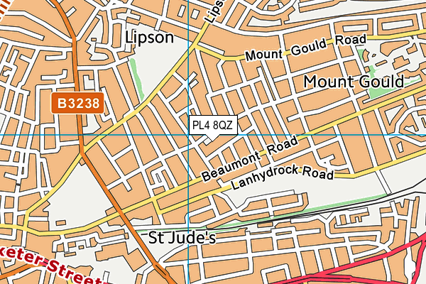 PL4 8QZ map - OS VectorMap District (Ordnance Survey) PL4 8QZ map - OS VectorMap District (Ordnance Survey)