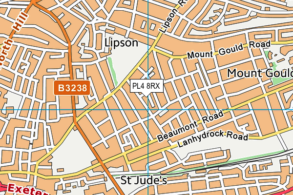 PL4 8RX map - OS VectorMap District (Ordnance Survey) PL4 8RX map - OS VectorMap District (Ordnance Survey)