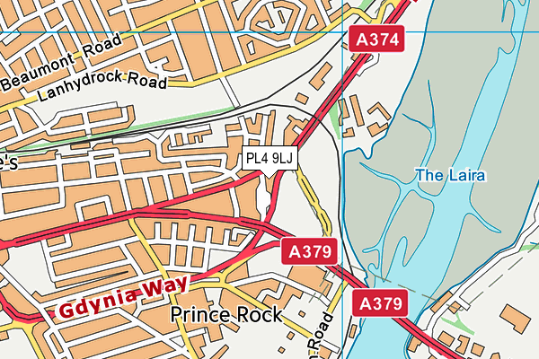 PL4 9LJ map - OS VectorMap District (Ordnance Survey) PL4 9LJ map - OS VectorMap District (Ordnance Survey)