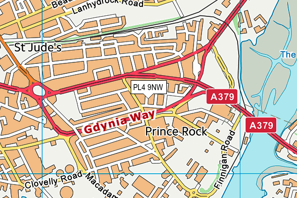 PL4 9NW map - OS VectorMap District (Ordnance Survey) PL4 9NW map - OS VectorMap District (Ordnance Survey)