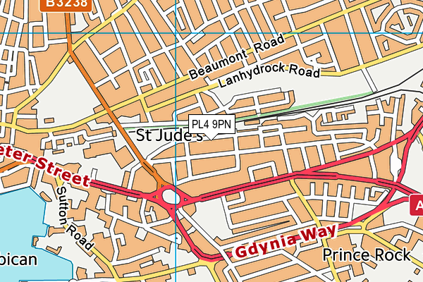 PL4 9PN map - OS VectorMap District (Ordnance Survey) PL4 9PN map - OS VectorMap District (Ordnance Survey)