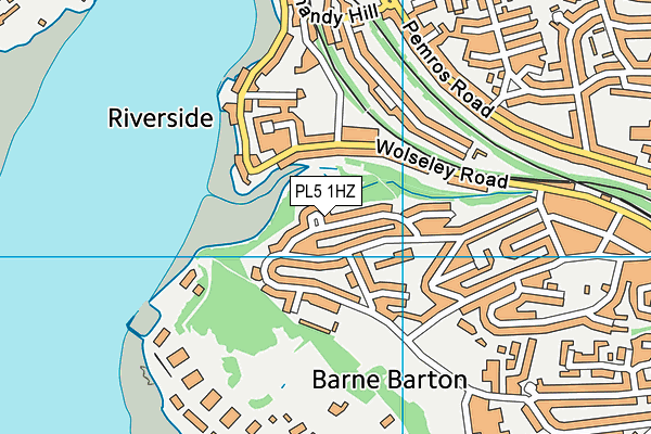 PL5 1HZ map - OS VectorMap District (Ordnance Survey) PL5 1HZ map - OS VectorMap District (Ordnance Survey)