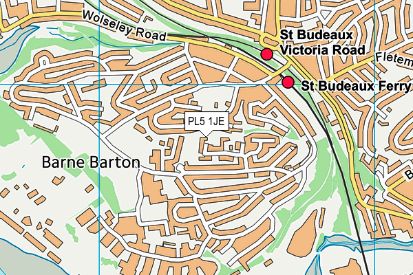 PL5 1JE map - OS VectorMap District (Ordnance Survey) PL5 1JE map - OS VectorMap District (Ordnance Survey)