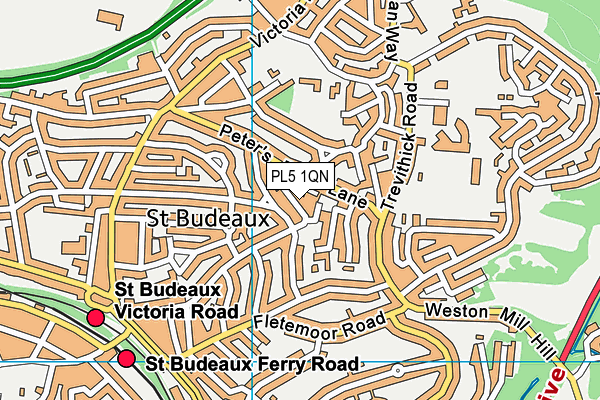 PL5 1QN map - OS VectorMap District (Ordnance Survey)