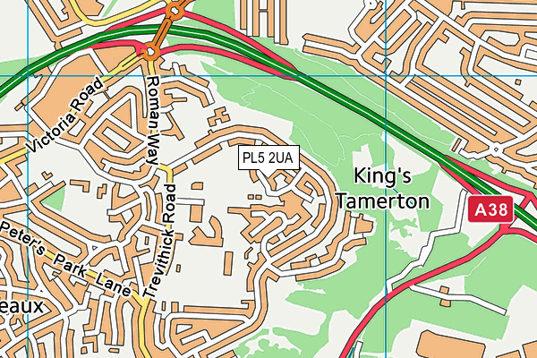 PL5 2UA map - OS VectorMap District (Ordnance Survey) PL5 2UA map - OS VectorMap District (Ordnance Survey)