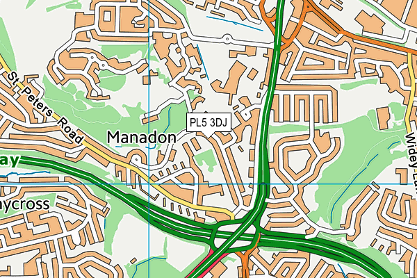 PL5 3DJ map - OS VectorMap District (Ordnance Survey) PL5 3DJ map - OS VectorMap District (Ordnance Survey)