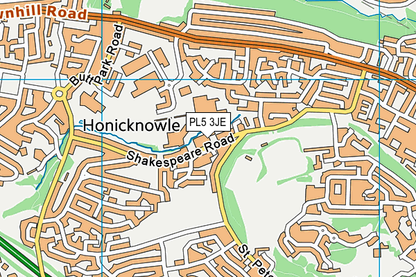 PL5 3JE map - OS VectorMap District (Ordnance Survey) PL5 3JE map - OS VectorMap District (Ordnance Survey)