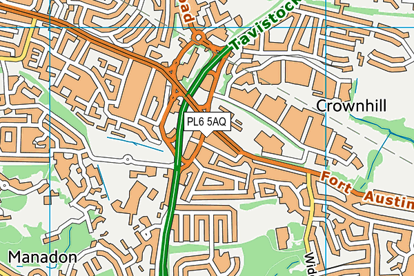PL6 5AQ map - OS VectorMap District (Ordnance Survey) PL6 5AQ map - OS VectorMap District (Ordnance Survey)