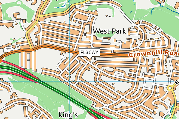 PL6 5WY map - OS VectorMap District (Ordnance Survey) PL6 5WY map - OS VectorMap District (Ordnance Survey)