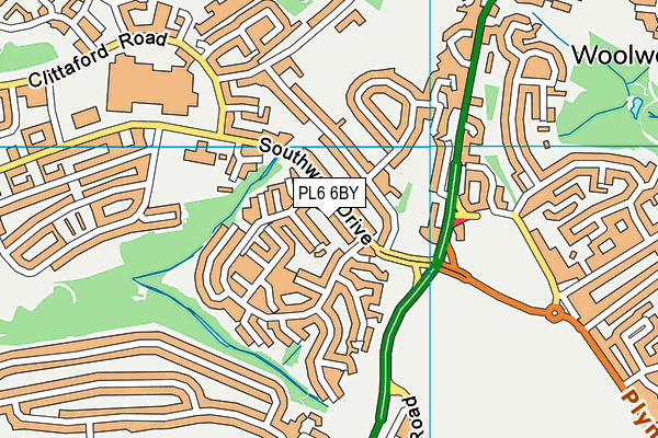 PL6 6BY map - OS VectorMap District (Ordnance Survey) PL6 6BY map - OS VectorMap District (Ordnance Survey)