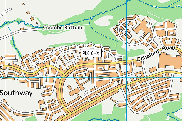 PL6 6HX map - OS VectorMap District (Ordnance Survey) PL6 6HX map - OS VectorMap District (Ordnance Survey)