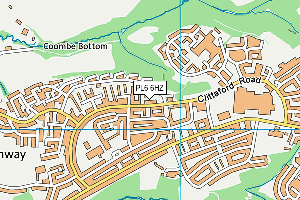 PL6 6HZ map - OS VectorMap District (Ordnance Survey) PL6 6HZ map - OS VectorMap District (Ordnance Survey)