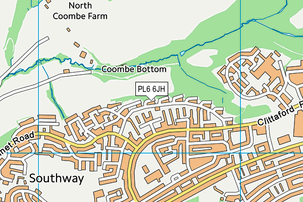 PL6 6JH map - OS VectorMap District (Ordnance Survey) PL6 6JH map - OS VectorMap District (Ordnance Survey)