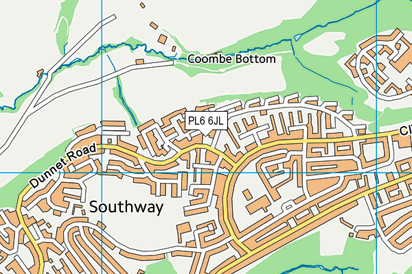 PL6 6JL map - OS VectorMap District (Ordnance Survey) PL6 6JL map - OS VectorMap District (Ordnance Survey)