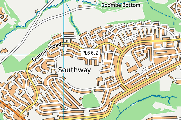 PL6 6JZ map - OS VectorMap District (Ordnance Survey) PL6 6JZ map - OS VectorMap District (Ordnance Survey)