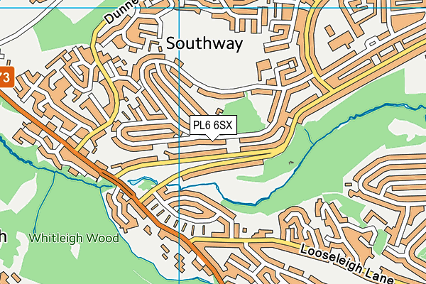 PL6 6SX map - OS VectorMap District (Ordnance Survey) PL6 6SX map - OS VectorMap District (Ordnance Survey)