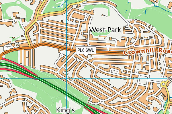 PL6 6WU map - OS VectorMap District (Ordnance Survey)