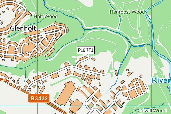 PL6 7TJ map - OS VectorMap District (Ordnance Survey) PL6 7TJ map - OS VectorMap District (Ordnance Survey)