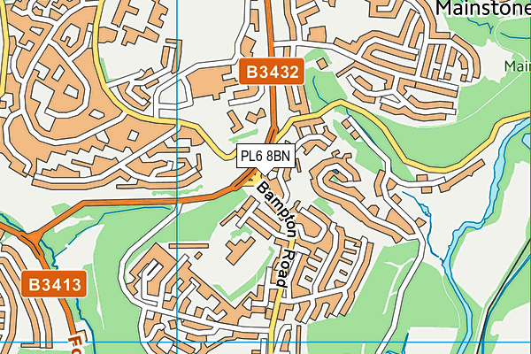 PL6 8BN map - OS VectorMap District (Ordnance Survey) PL6 8BN map - OS VectorMap District (Ordnance Survey)