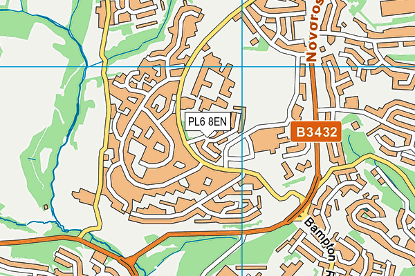 PL6 8EN map - OS VectorMap District (Ordnance Survey) PL6 8EN map - OS VectorMap District (Ordnance Survey)