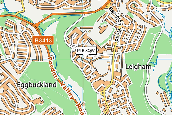 PL6 8QW map - OS VectorMap District (Ordnance Survey) PL6 8QW map - OS VectorMap District (Ordnance Survey)