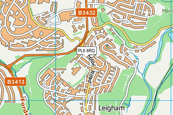 PL6 8RQ map - OS VectorMap District (Ordnance Survey) PL6 8RQ map - OS VectorMap District (Ordnance Survey)