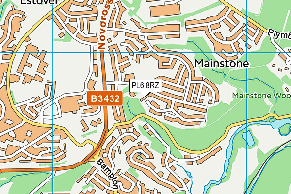PL6 8RZ map - OS VectorMap District (Ordnance Survey) PL6 8RZ map - OS VectorMap District (Ordnance Survey)