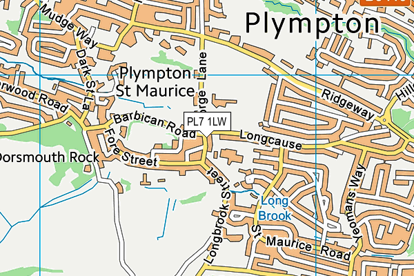 PL7 1LW map - OS VectorMap District (Ordnance Survey) PL7 1LW map - OS VectorMap District (Ordnance Survey)