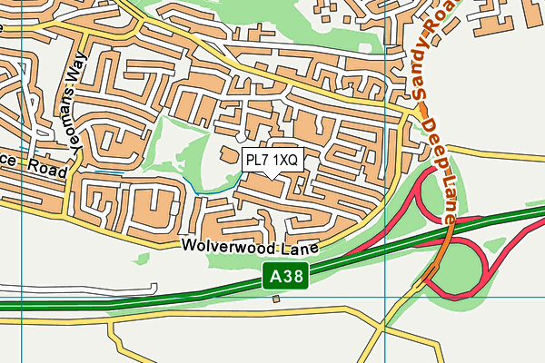 PL7 1XQ map - OS VectorMap District (Ordnance Survey) PL7 1XQ map - OS VectorMap District (Ordnance Survey)