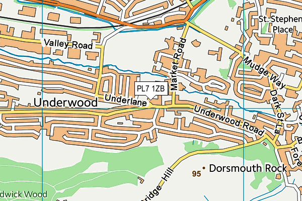 PL7 1ZB map - OS VectorMap District (Ordnance Survey) PL7 1ZB map - OS VectorMap District (Ordnance Survey)