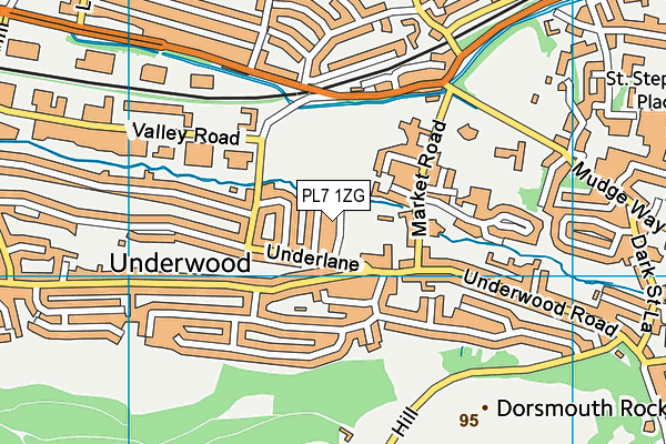 PL7 1ZG map - OS VectorMap District (Ordnance Survey) PL7 1ZG map - OS VectorMap District (Ordnance Survey)