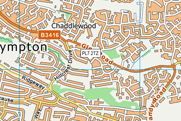 PL7 2TZ map - OS VectorMap District (Ordnance Survey) PL7 2TZ map - OS VectorMap District (Ordnance Survey)