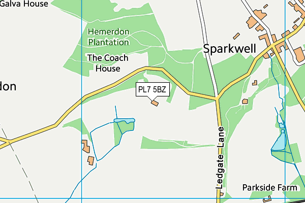 PL7 5BZ map - OS VectorMap District (Ordnance Survey) PL7 5BZ map - OS VectorMap District (Ordnance Survey)