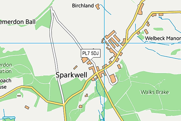 PL7 5DJ map - OS VectorMap District (Ordnance Survey) PL7 5DJ map - OS VectorMap District (Ordnance Survey)