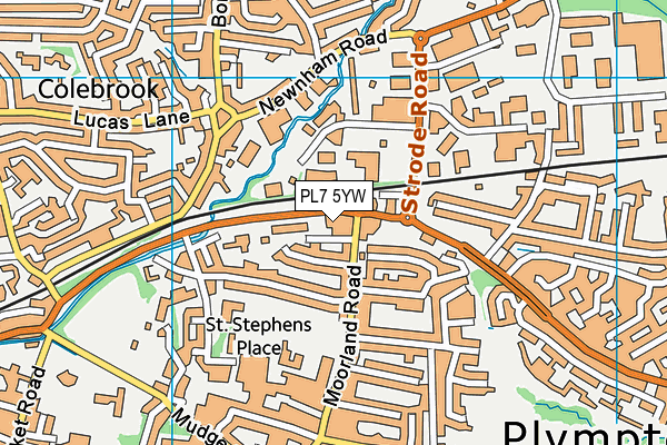 PL7 5YW map - OS VectorMap District (Ordnance Survey) PL7 5YW map - OS VectorMap District (Ordnance Survey)