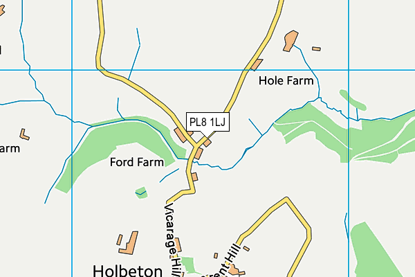 PL8 1LJ map - OS VectorMap District (Ordnance Survey) PL8 1LJ map - OS VectorMap District (Ordnance Survey)