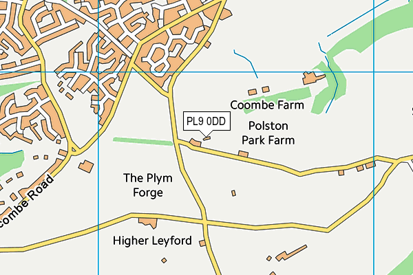 PL9 0DD map - OS VectorMap District (Ordnance Survey) PL9 0DD map - OS VectorMap District (Ordnance Survey)