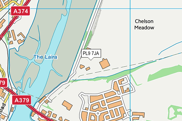 PL9 7JA map - OS VectorMap District (Ordnance Survey)
